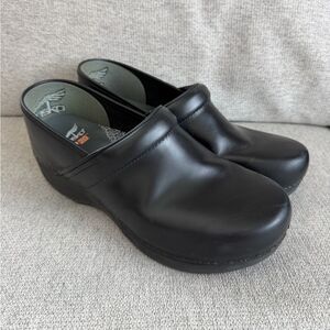Dansko XP 2.0 Slip On Work Loafers Black Leather Platform Clog Dress Shoes 42